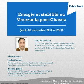 Conférence « Énergie et stabilité au Venezuela post-Chávez » à Paris